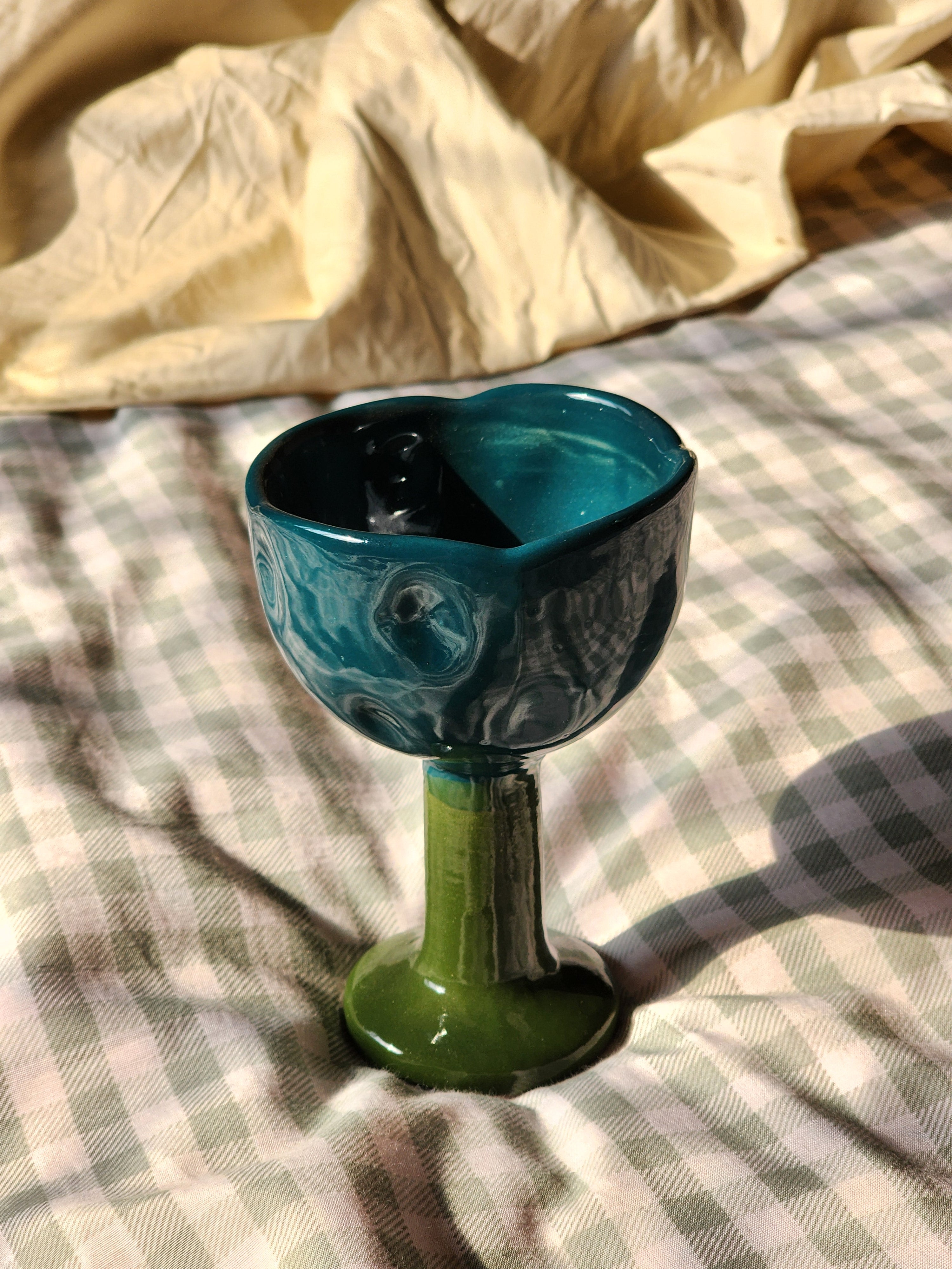 Blue Tulip -Ceramic Tumbler/icecream bowl