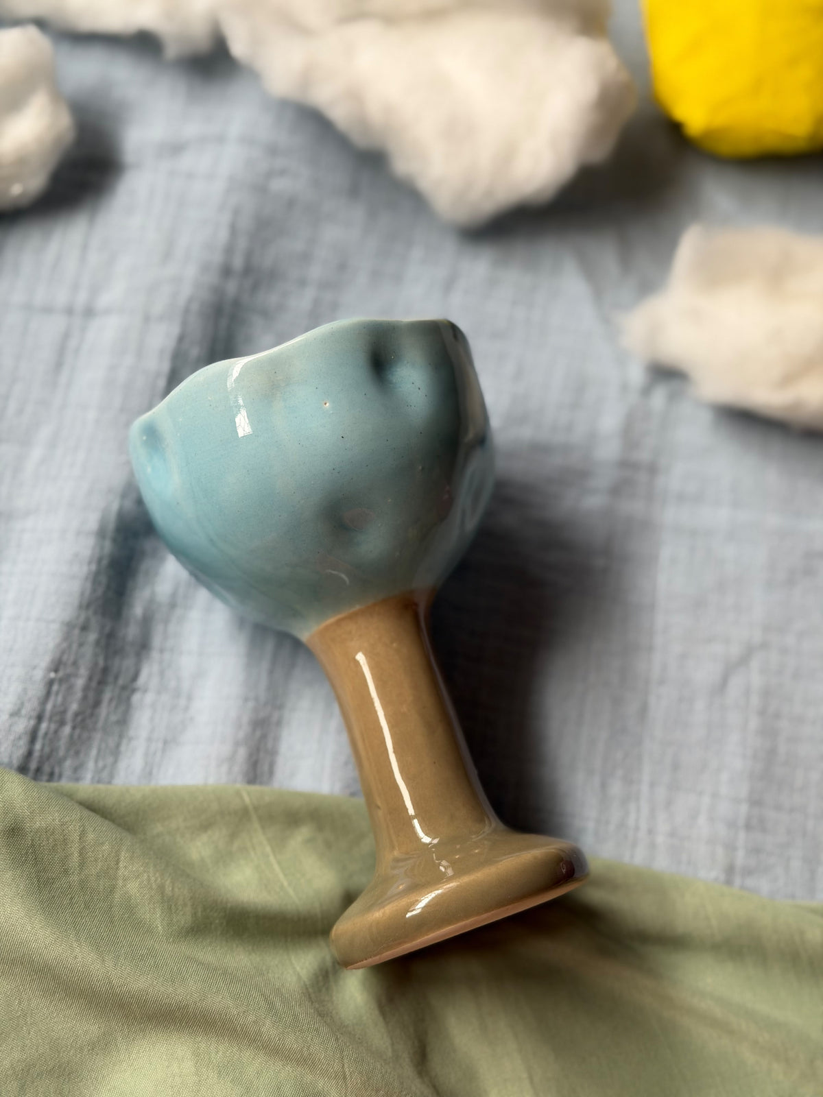 Blue Tulip -Ceramic Tumbler/icecream bowl