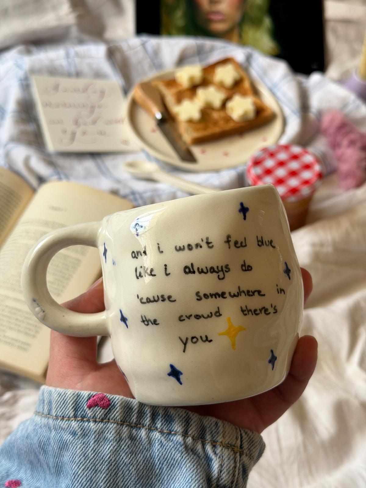 'Somewhere in crowd there's you' mug