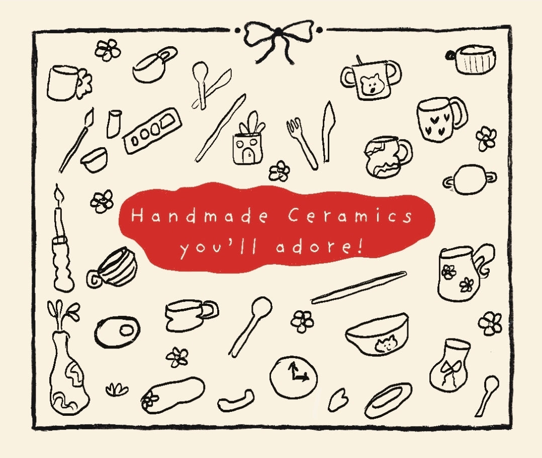 Website banner of adorable handmade ceramic by pastel jade ceramic studio in lahore 🇵🇰 