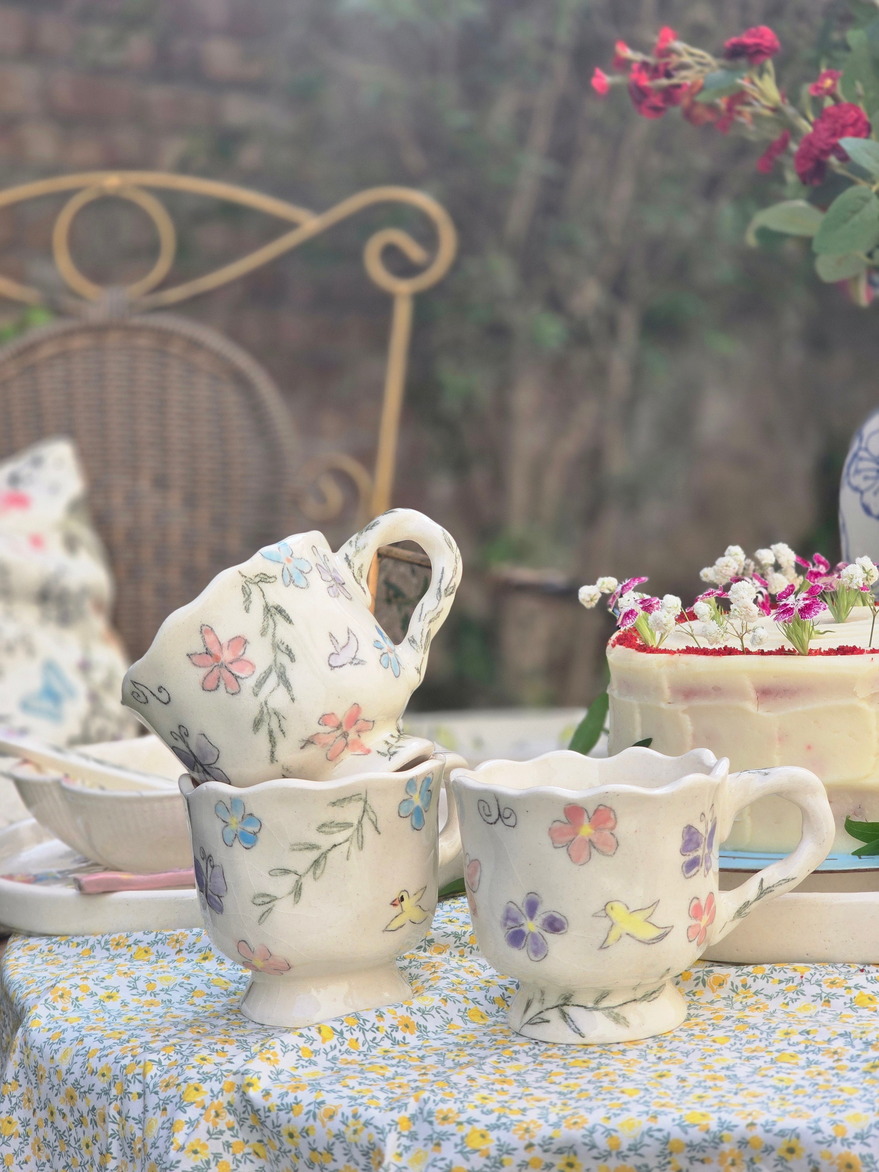 Handmade Ceramic-Spring cup