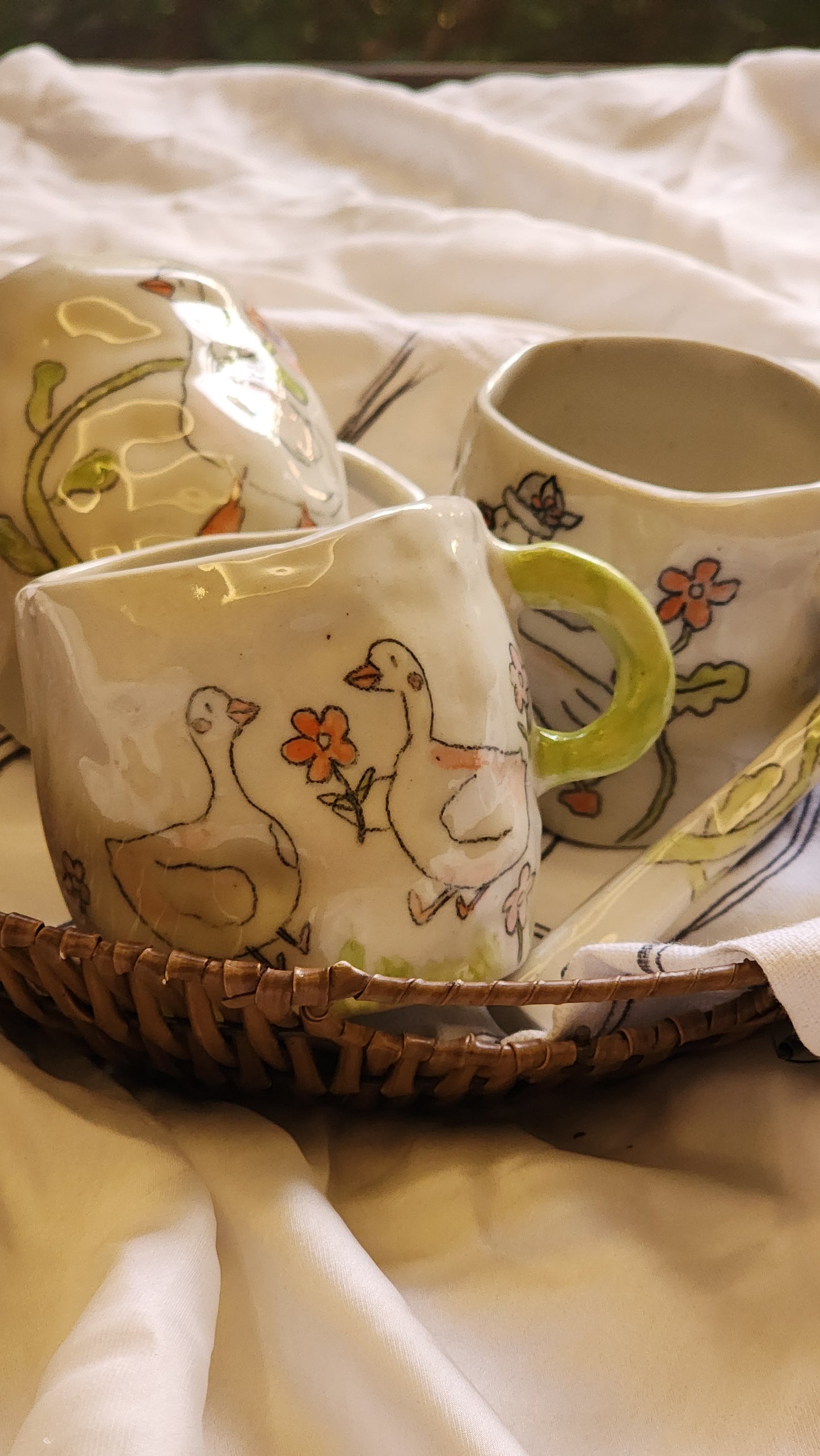 Silly Goose mug and spoon